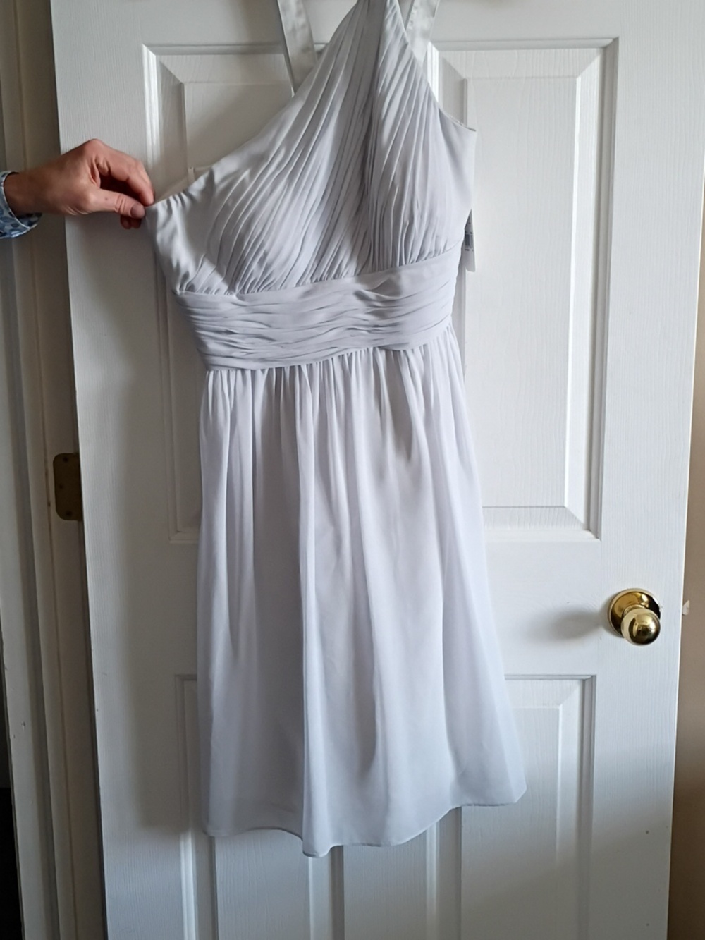 One Shoulder Dress Women's Size 8  Prom Wedding Spring Easter Pastel Retail $180